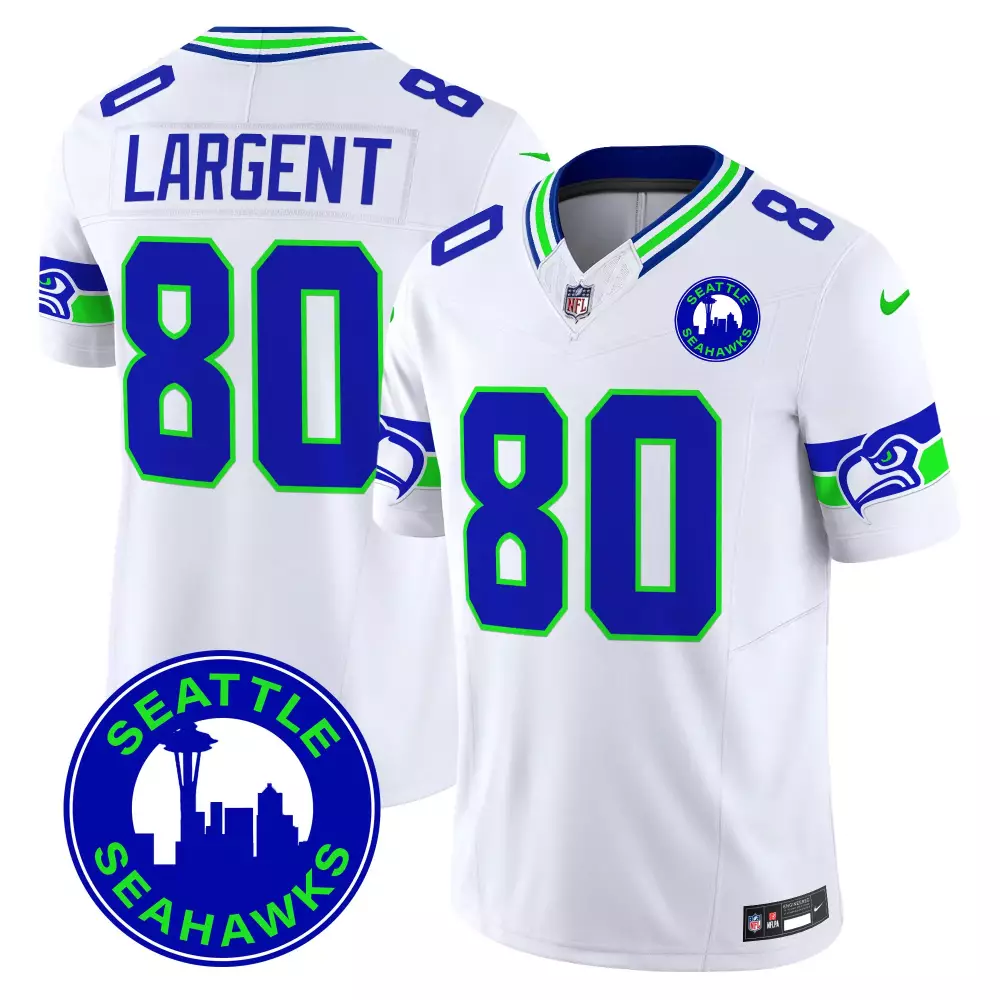Largent Seattle Seahawks 2025 Limited Edition Stitched Jersey | White 80 Year | For Men, Women & Youth