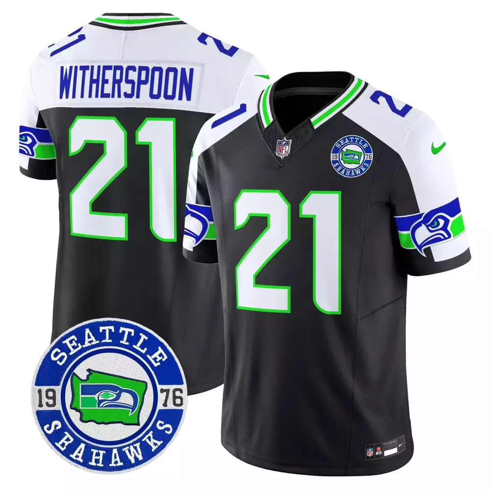 Witherspoon 21 Seattle Seahawks Men’s Navy Stitched Jersey | 2025 Limited Edition with Name Patch | Fan Gear for Game Day | For Men, Women & You