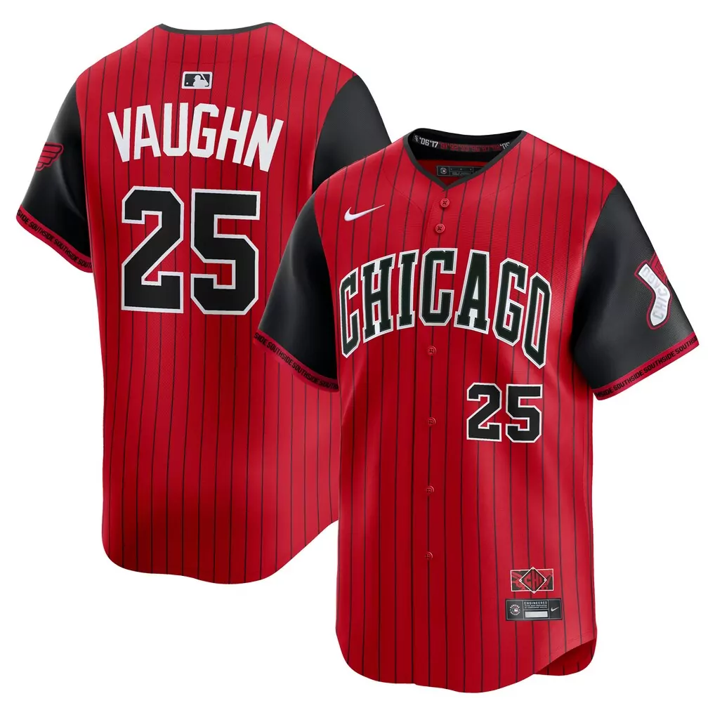 Andrew Vaughn Chicago White Sox Nike 2025 City Connect Limited Jersey | Bold Red & Black Fan Gear for All | Perfect Gift Idea