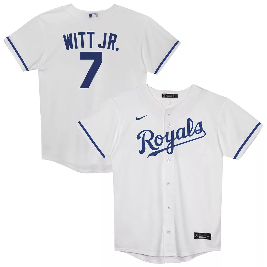 Bobby Witt Jr Kansas City Royals Nike Preschool Home Replica Jersey | White | Kids Fan Gear for Game Day