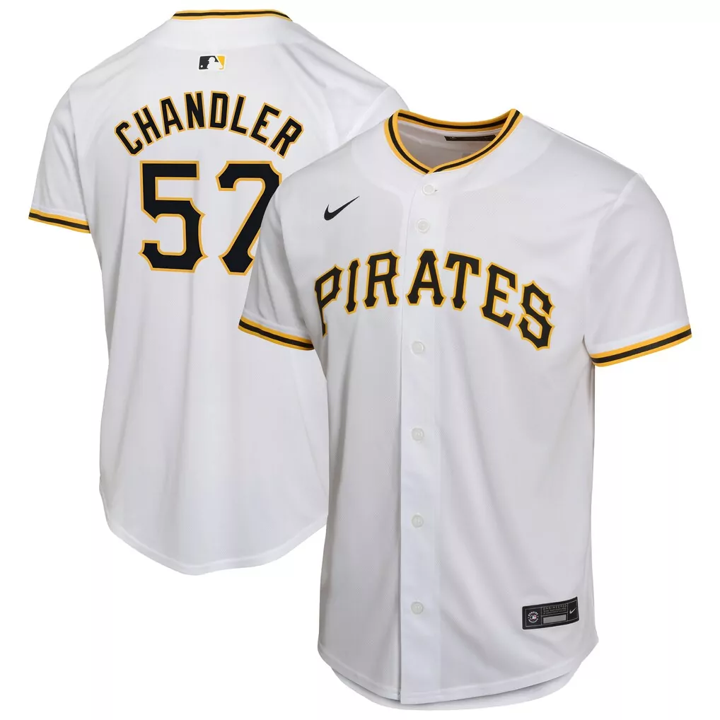Bubba Chandler Pittsburgh Pirates Nike Youth Home Player Game Jersey | White Fan Gear | For Men, Women & Youth