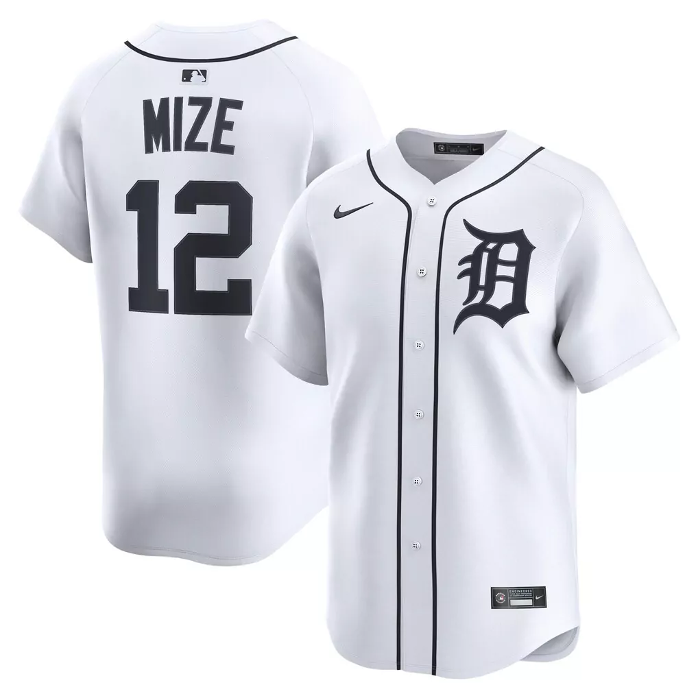 Casey Mize Detroit Tigers Nike Home Limited Player Jersey | Classic White | Limited Edition Fan Gear | For Men, Women & Youth