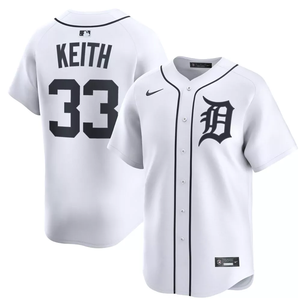 Colt Keith Detroit Tigers Nike Home Limited Player Jersey | Classic White | Limited Edition Fan Gear | For Men, Women & Youth