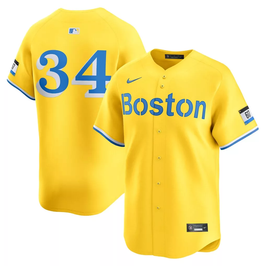 David Ortiz Boston Red Sox Nike City Connect Retired Player Jersey | Gold Limited Edition | Fan Gear | For Men, Women & Youth