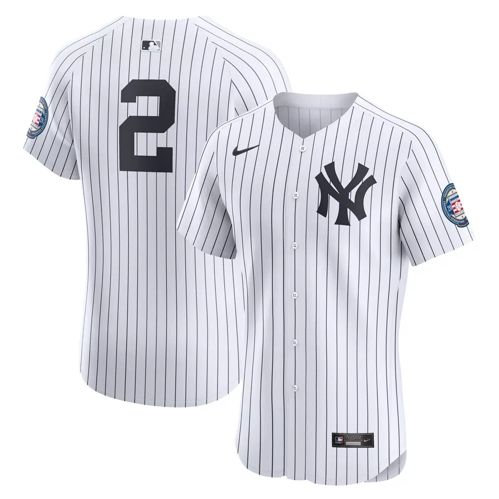 Derek Jeter Yankees Nike Home Elite Jersey | White Fan Gear | For Men, Women & Youth
