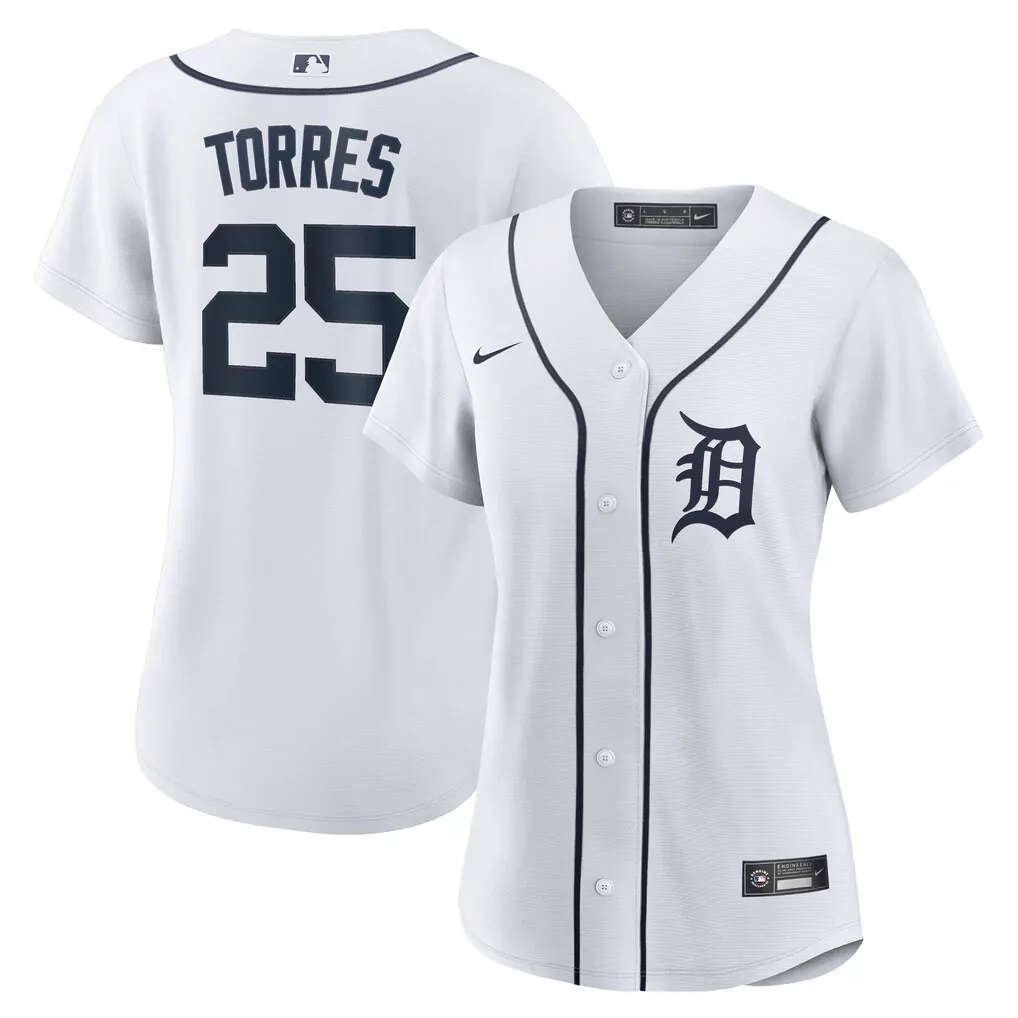Gleyber Torres Detroit Tigers Women's Home Replica Jersey | White Nike Fan Gear | Perfect Gift for MLB Fans | For Men, Women & Youth