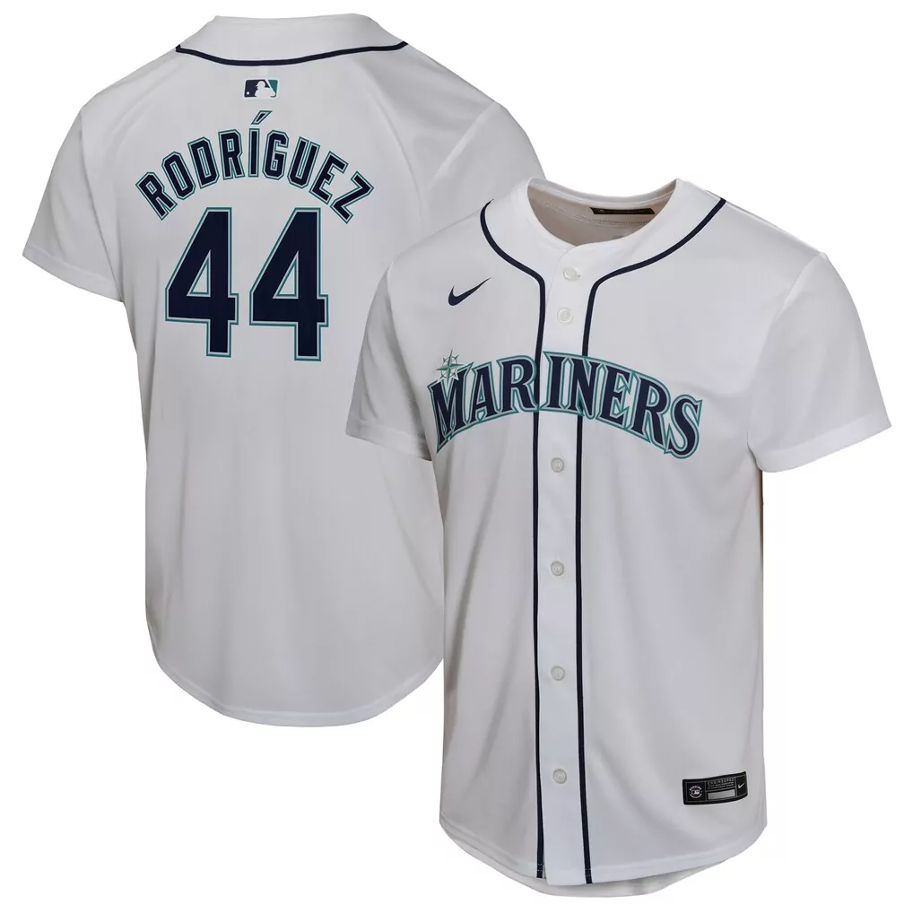 Julio Rodriguez Seattle Mariners Youth Home Game Player Jersey | White | Nike Fan Gear | For Men, Women & Youth
