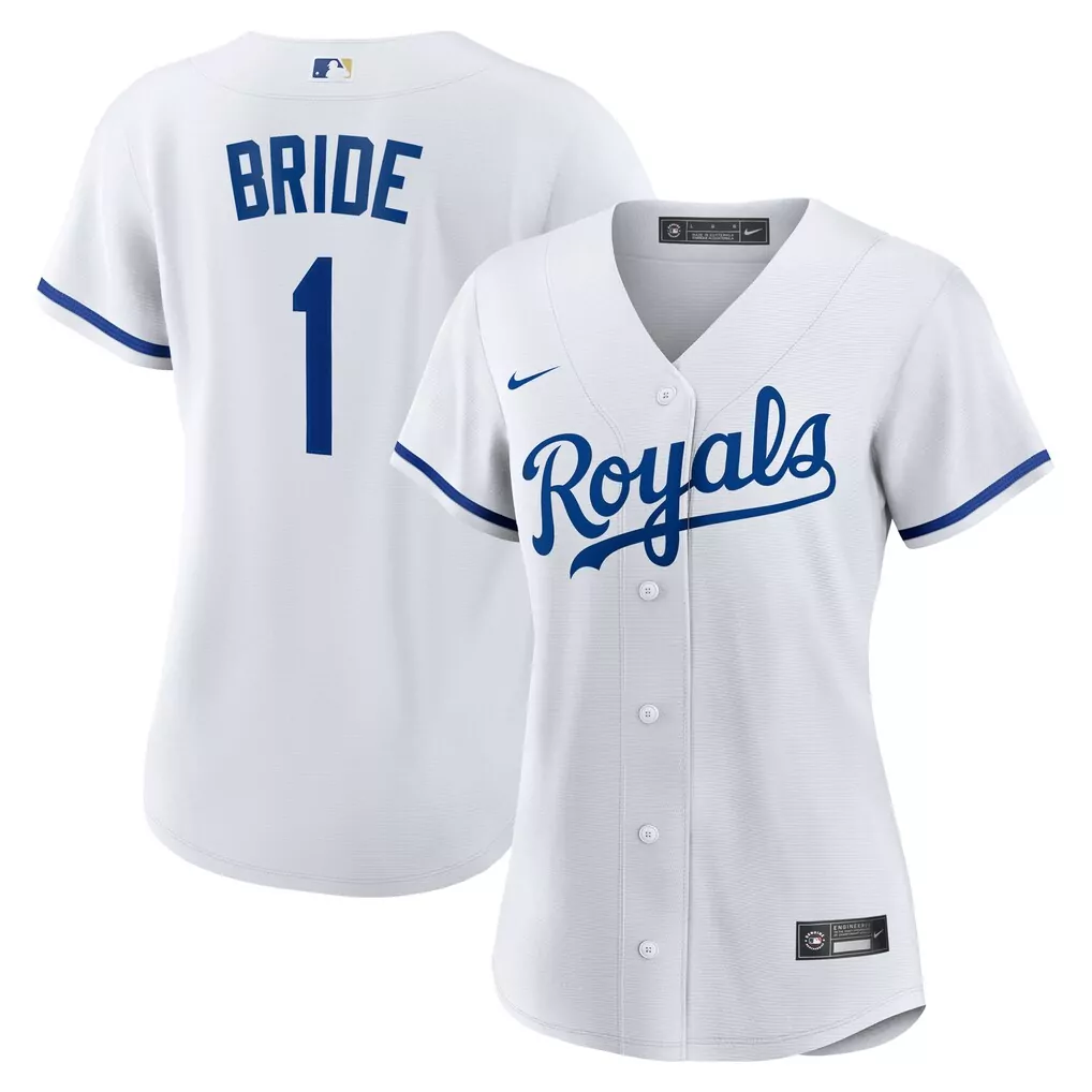 Kansas City Royals Nike Women's 1 Bride Home Replica Jersey | White | Fan Gear for Women
