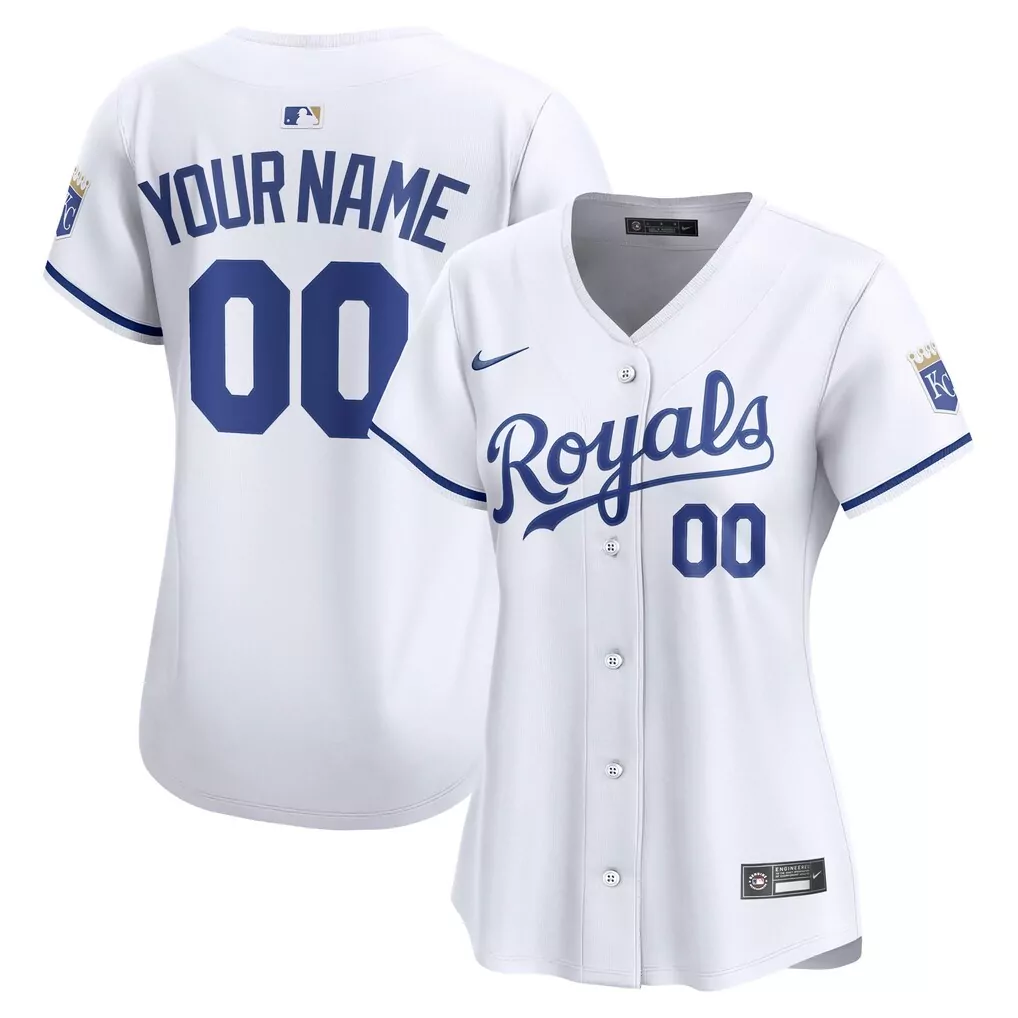 Kansas City Royals Nike Women's Home Limited Custom Jersey | White | Limited Edition for Women