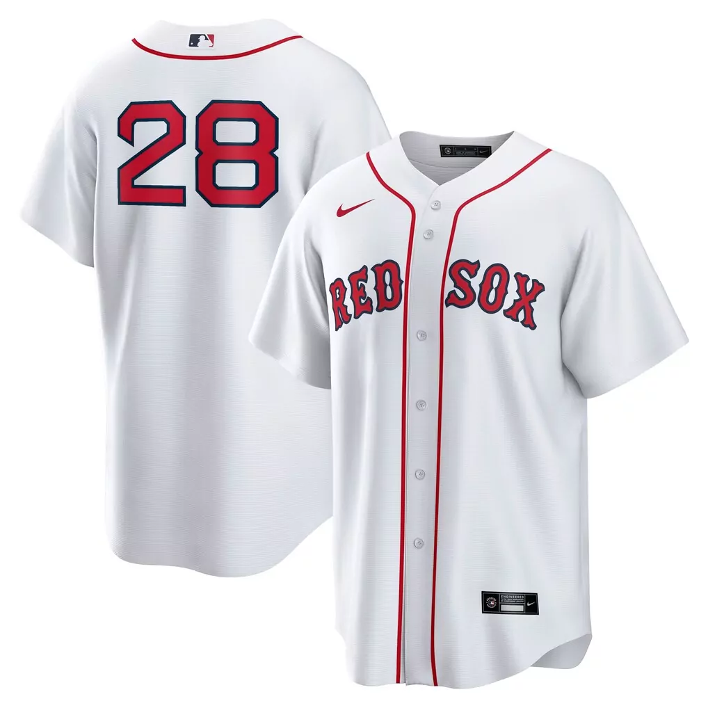 Kristian Campbell Boston Red Sox Nike Home Replica Jersey | White Stitched Fan Gear | For Men, Women & Youth