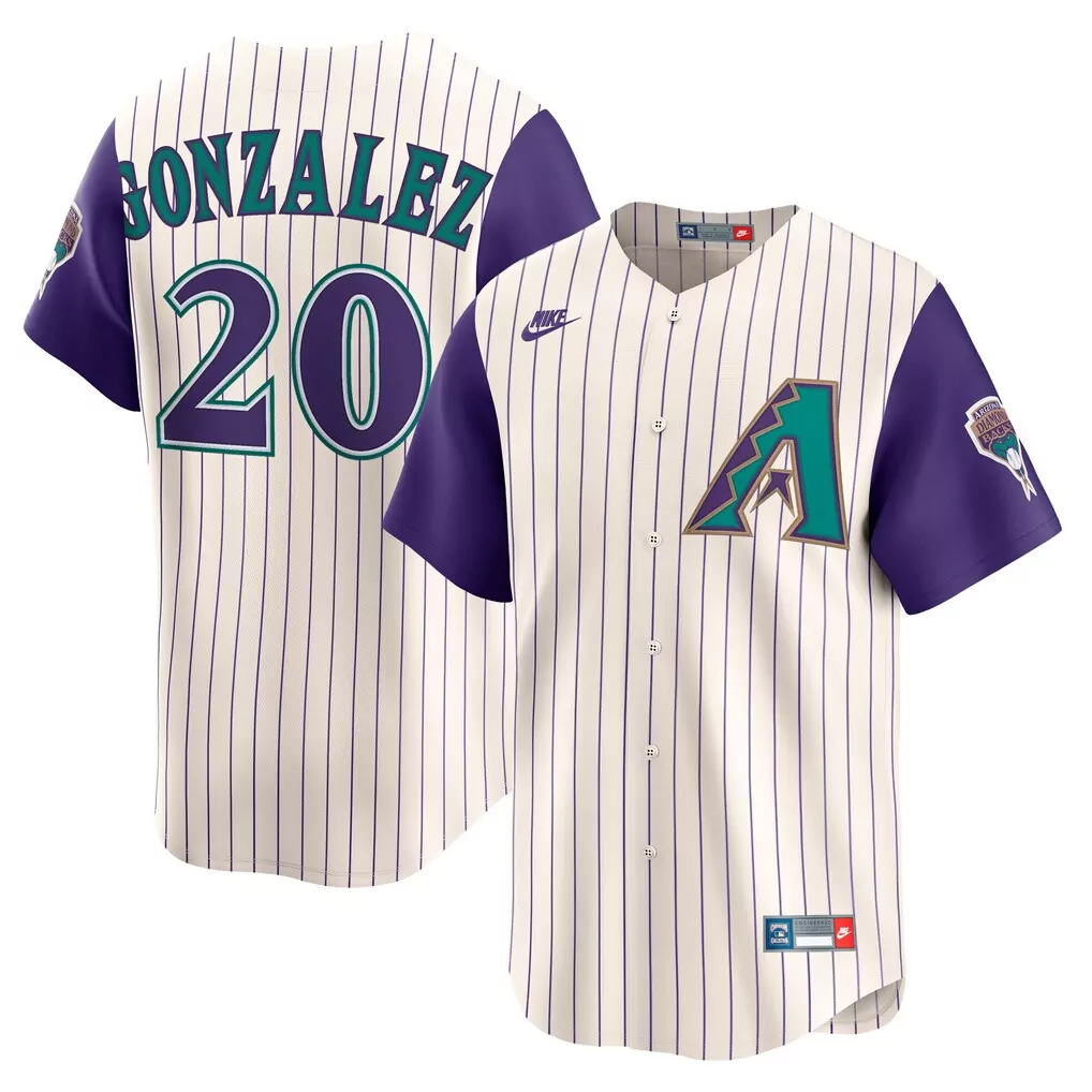 Luis Gonzalez Arizona Diamondbacks Nike Throwback Jersey | Cooperstown Collection Limited Edition | Cream Fan Gear for Men, Women & Youth