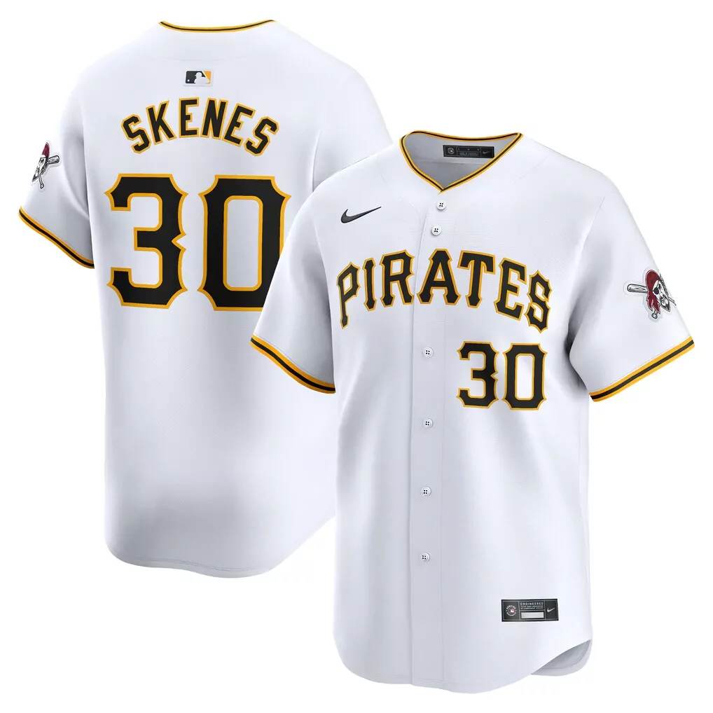 Paul Skenes Pittsburgh Pirates Nike Home Limited Player Jersey | White | Fan Gear for Men, Women & Youth