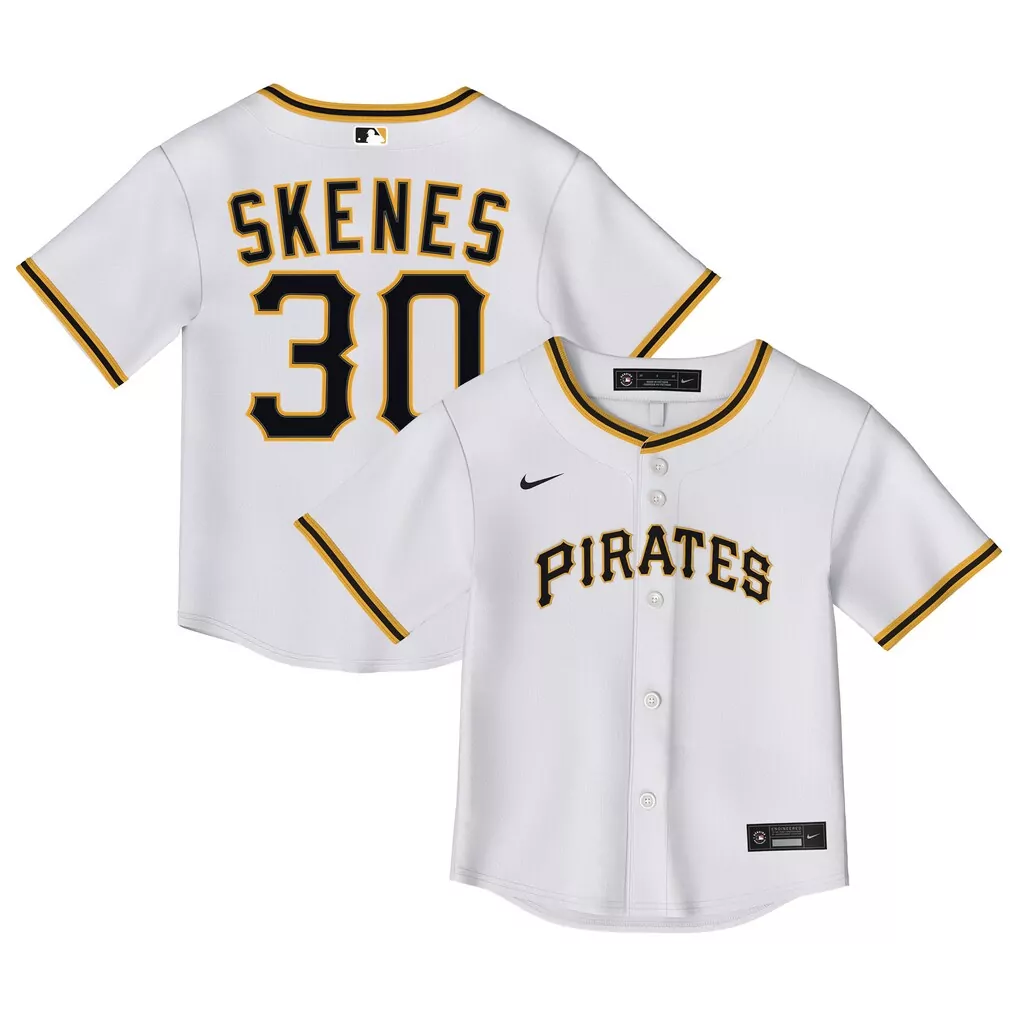 Paul Skenes Pittsburgh Pirates Nike Toddler Home Replica Player Jersey | White | Fan Gear for Men, Women & Youth