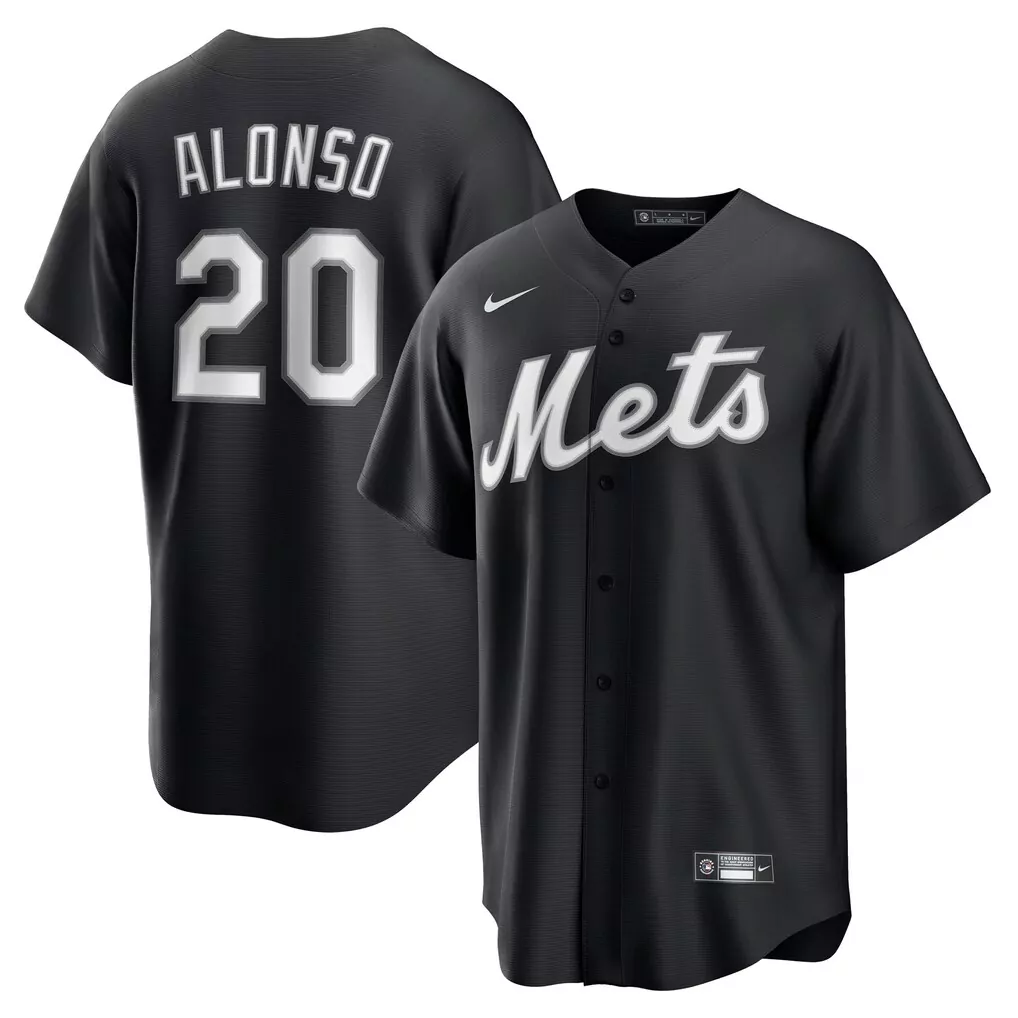 Pete Alonso New York Mets Nike Replica Black Jersey | For Men, Women & Youth