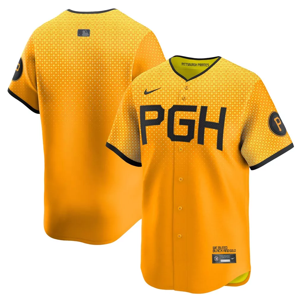 Pittsburgh Pirates Nike City Connect Limited Jersey | Gold | Exclusive Fan Gear for Men, Women & Youth