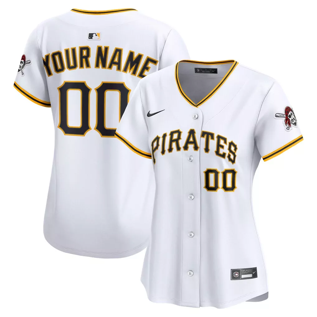 Pittsburgh Pirates Nike Women's Home Limited Custom Jersey | White | Exclusive Fan Gear for Women | For Men, Women & Youth