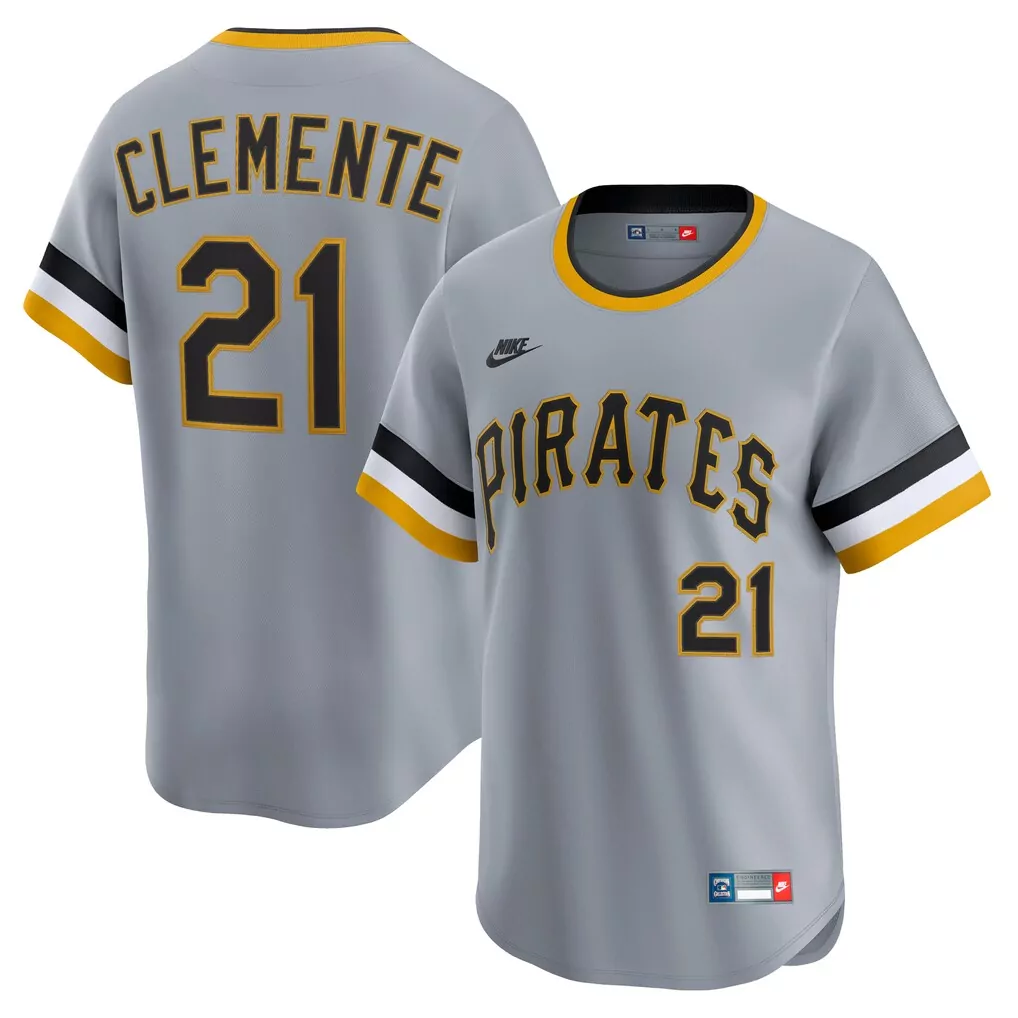 Roberto Clemente Pittsburgh Pirates Nike Throwback Jersey | Cooperstown Collection Limited Edition | Gray Fan Gear for Men, Women & Youth