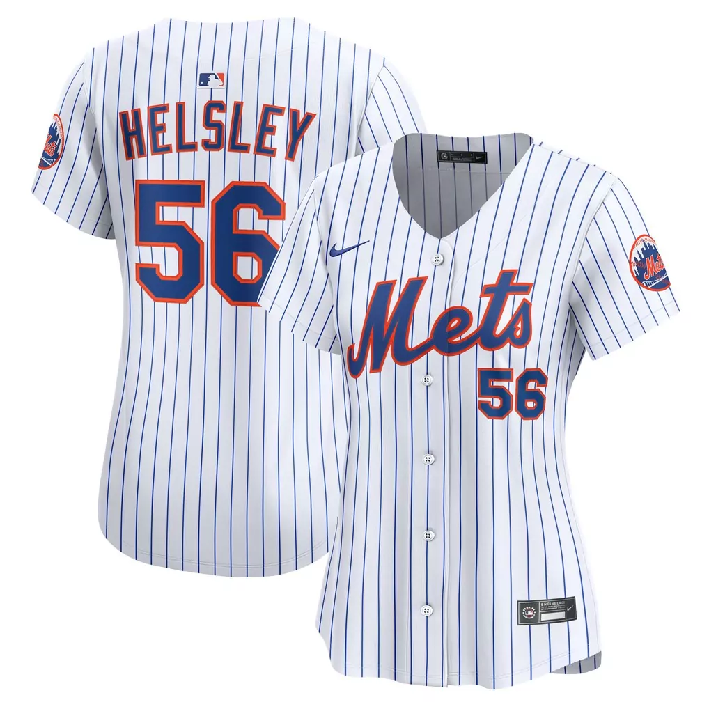 Ryan Helsley New York Mets Nike Women's Home Limited Player Jersey | White | Fan Gear | For Men, Women & Youth