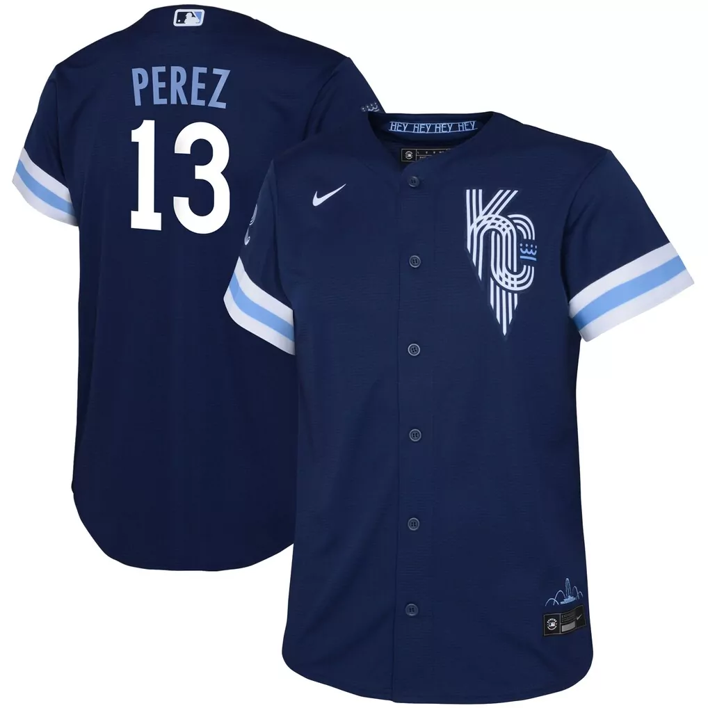 Salvador Perez Kansas City Royals Nike Toddler City Connect Replica Jersey | Navy Stitched | Fan Gear for Kids