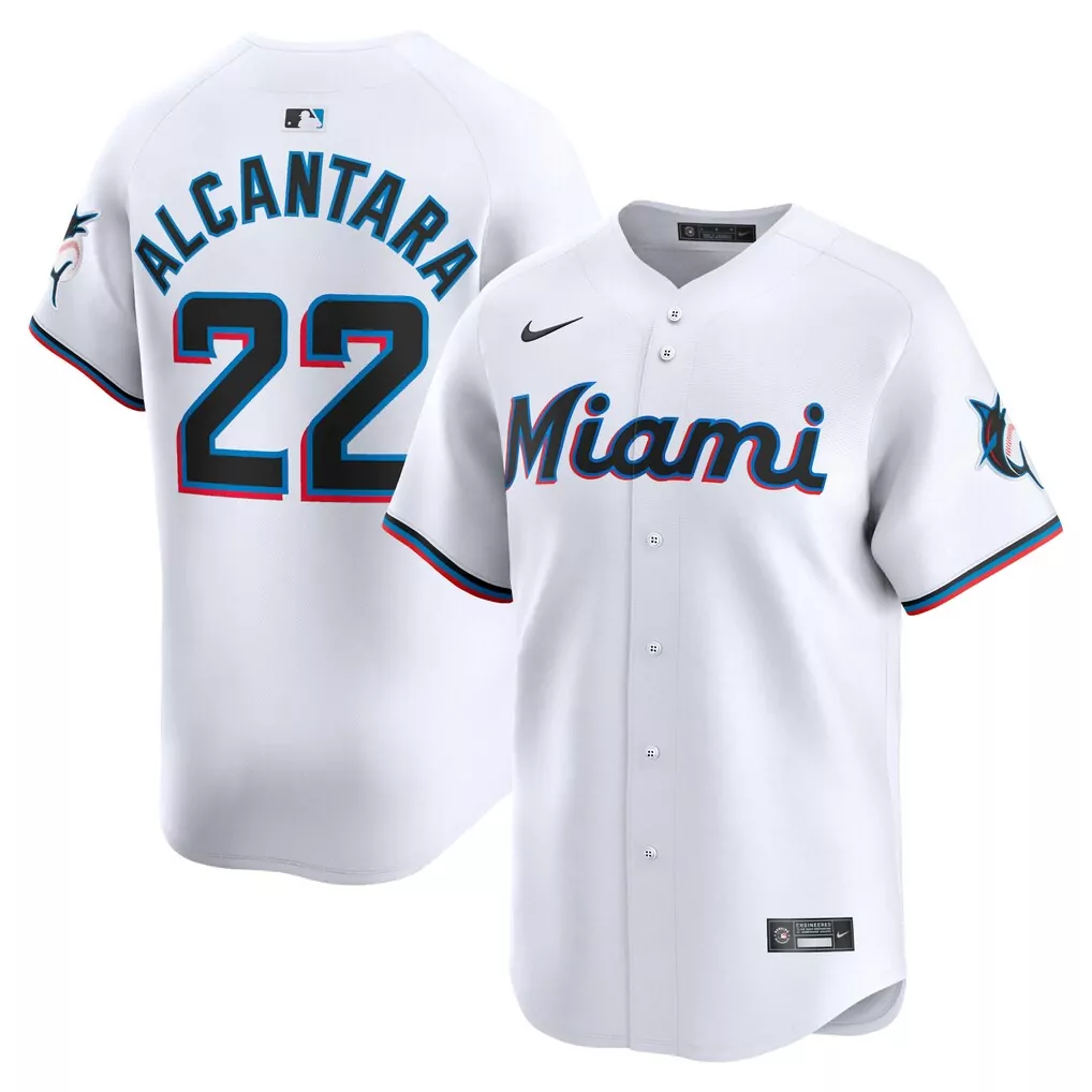 Sandy Alcantara Miami Marlins Nike Home Limited Player Jersey | White | For Men, Women & Youth