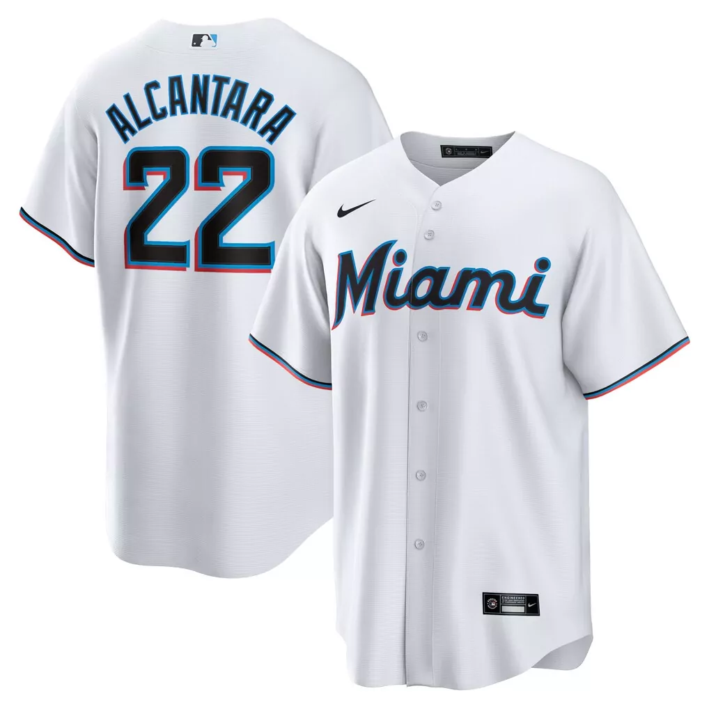 Sandy Alcantara Miami Marlins Nike Youth Home Replica Jersey | White | For Youth