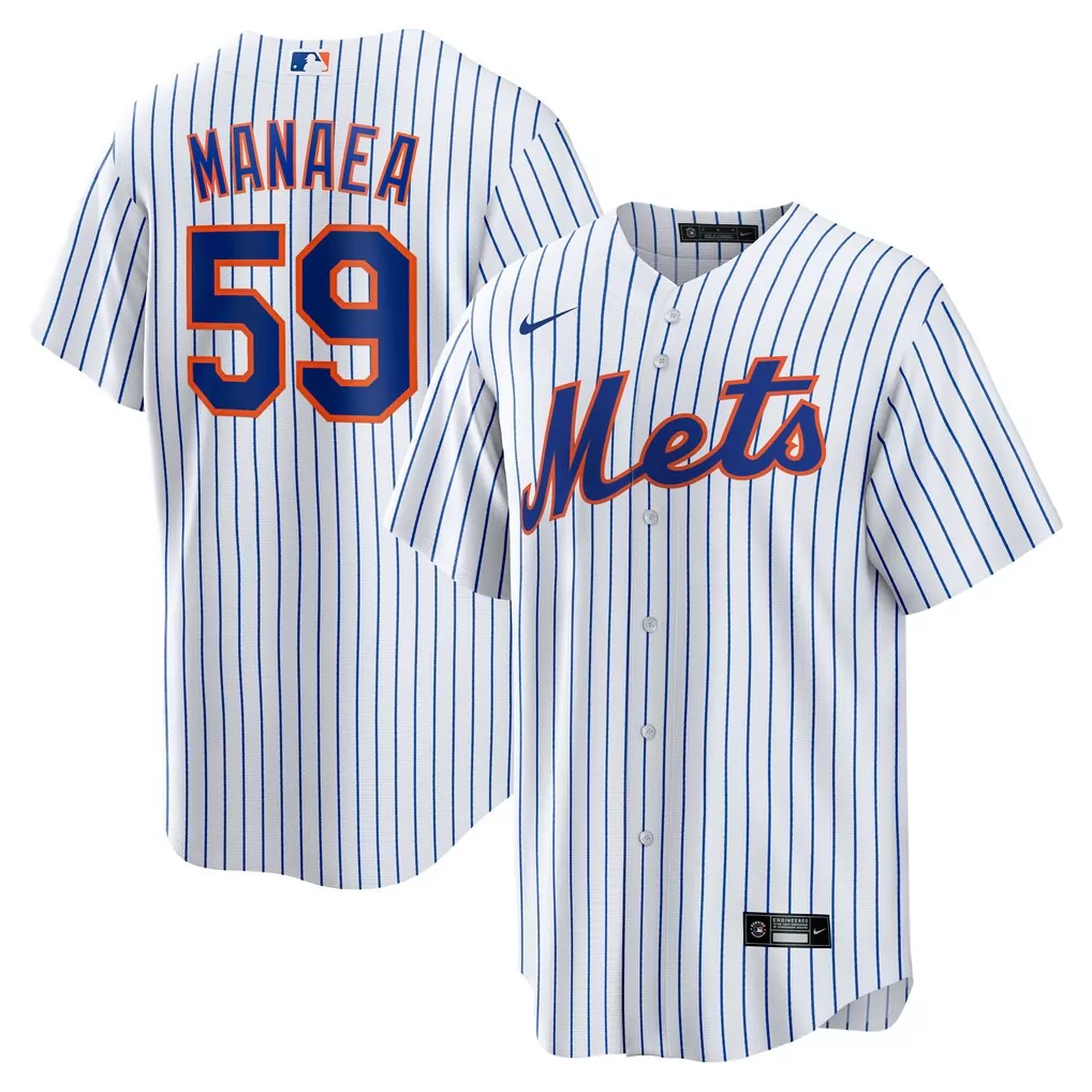 Sean Manaea New York Mets Nike Home Replica Jersey | White | Fan Gear | For Men, Women & Youth