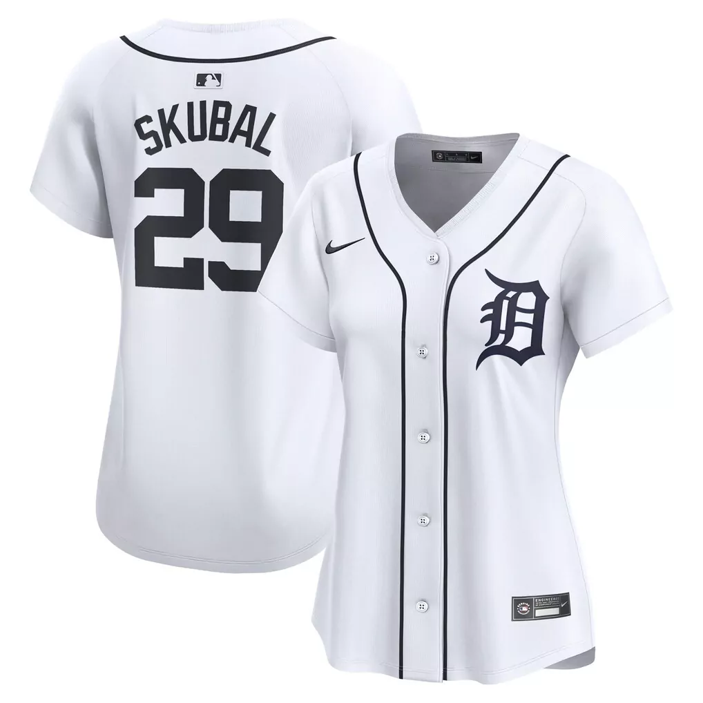 Tarik Skubal Women's Limited Player Jersey | Detroit Tigers White 2023 | Essential Fan Gear for All | For Men, Women & Youth