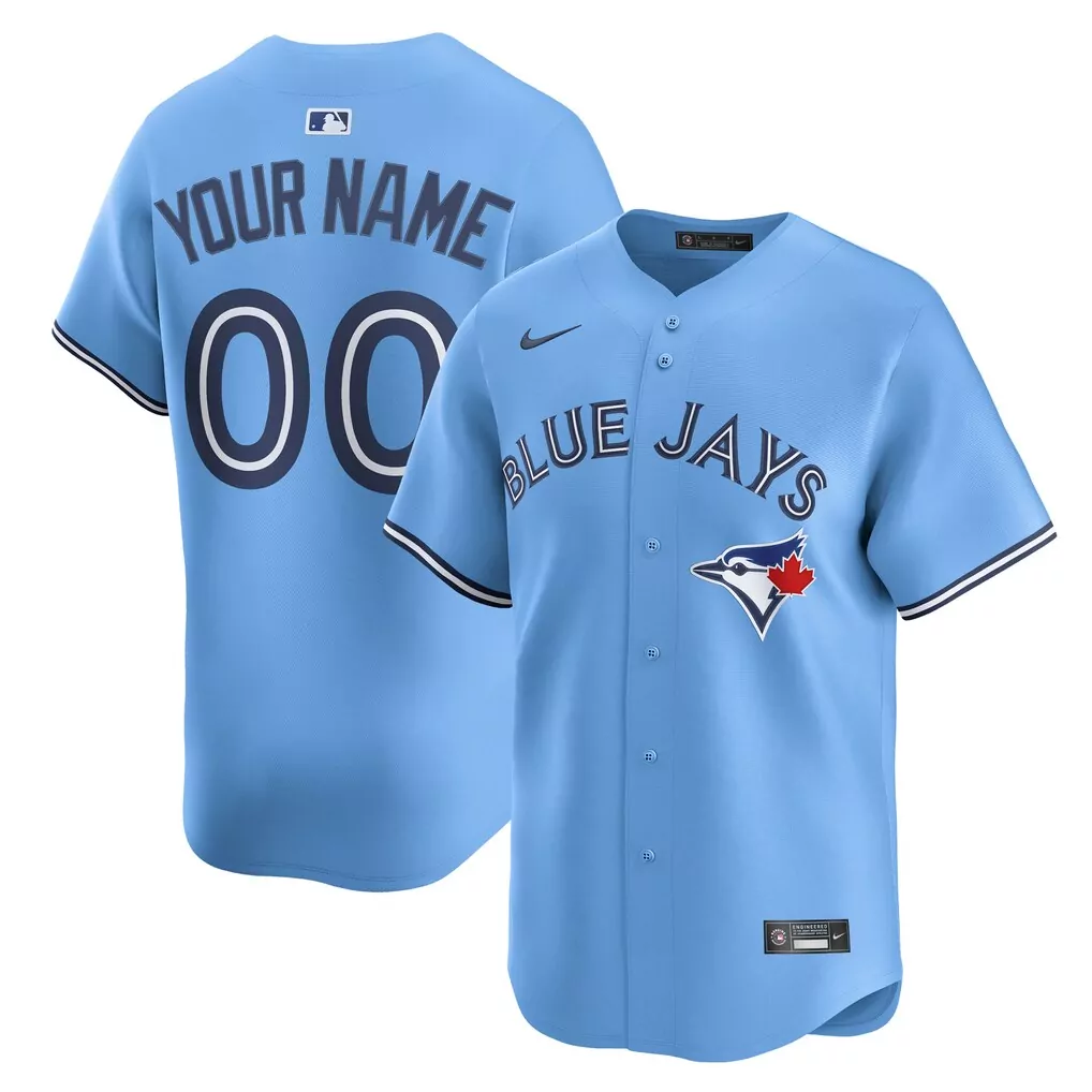 Toronto Blue Jays Nike Alternate Limited Custom Jersey Light Blue | Stylish Fan Gear for Men, Women & Youth