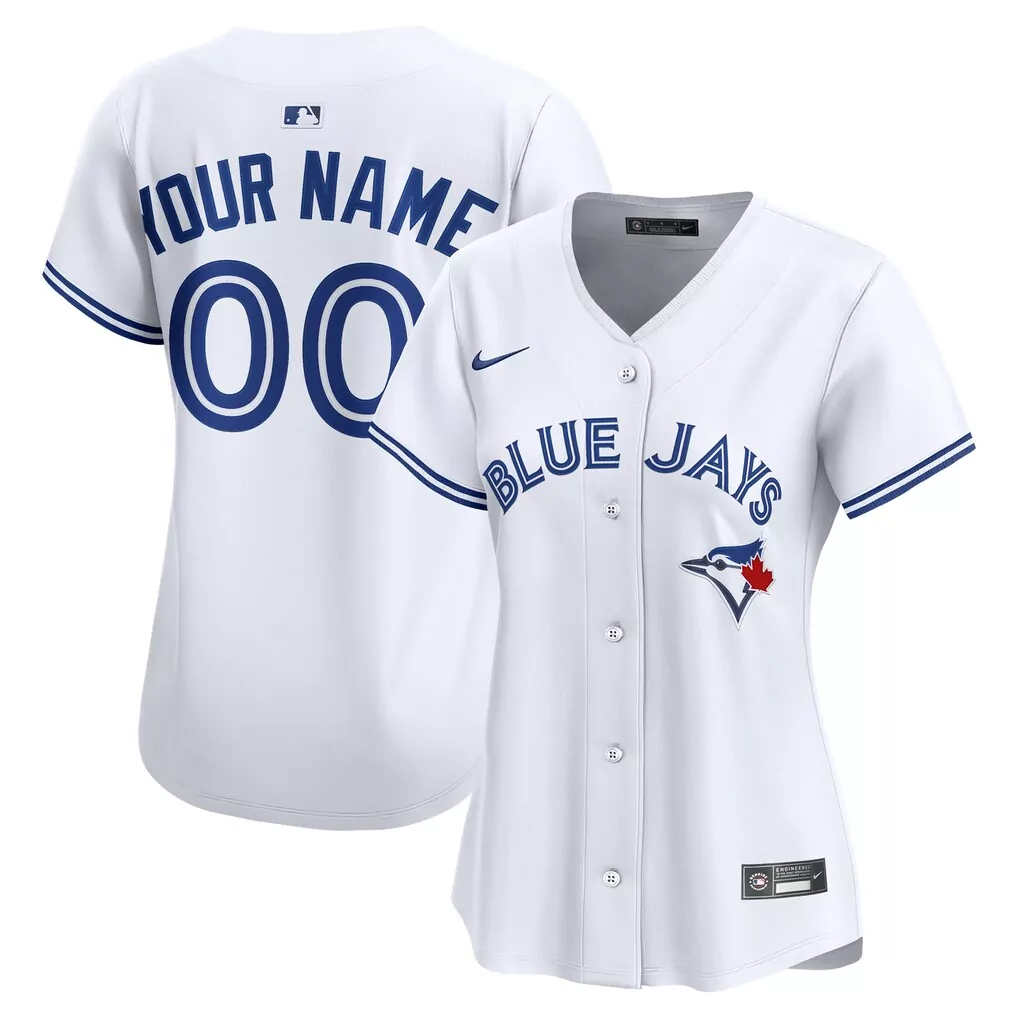 Toronto Blue Jays Nike Women's Home Limited Custom Jersey | White | Exclusive Fan Gear | For Women & Youth