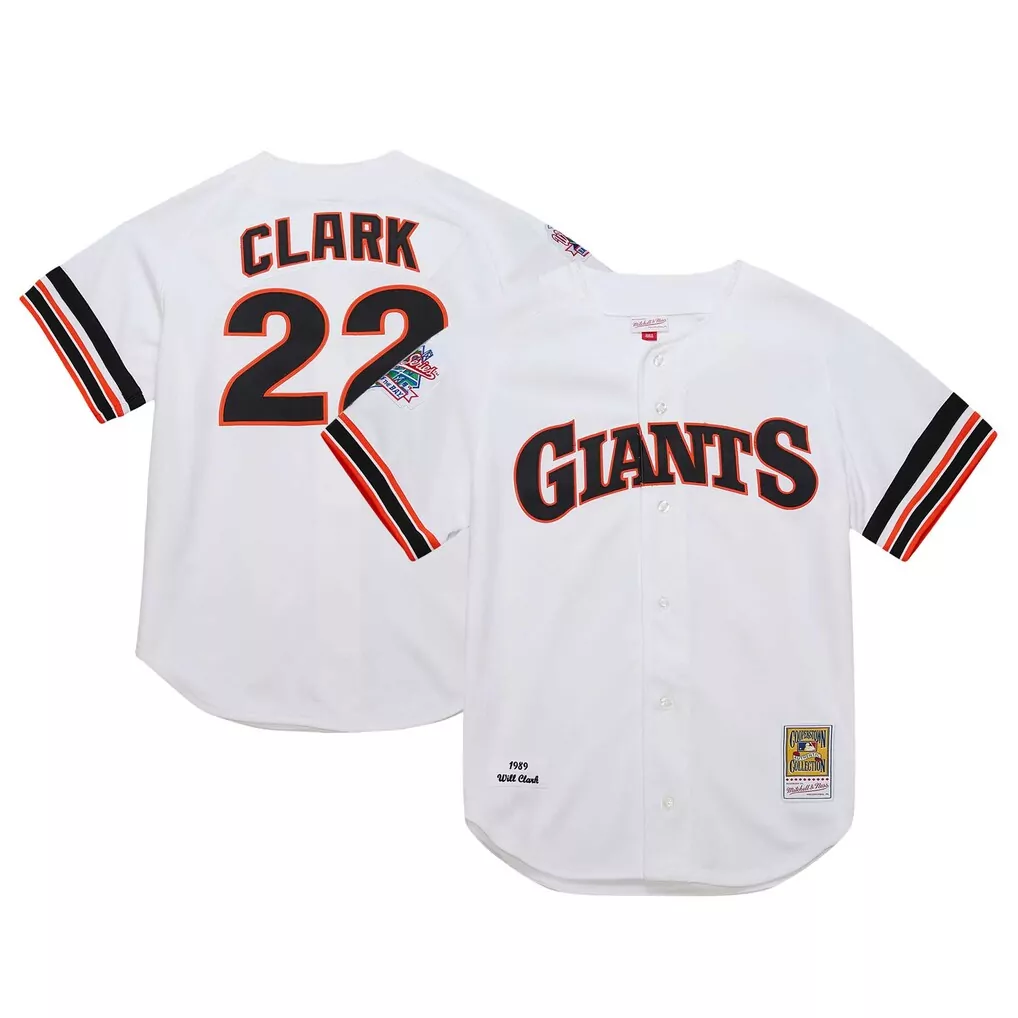 Will Clark San Francisco Giants 1989 Authentic Jersey | White Mitchell & Ness Cooperstown Collection | For Men, Women & Youth