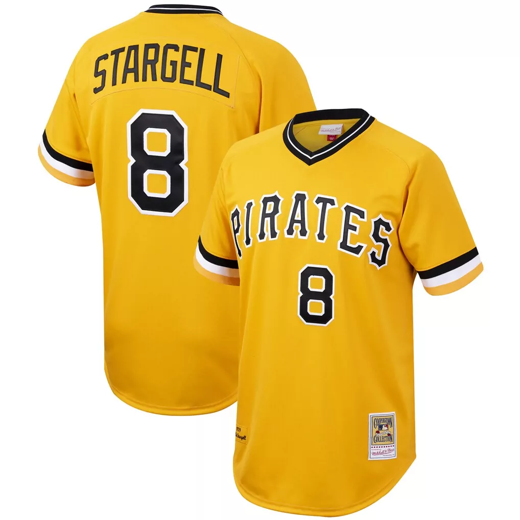 Willie Stargell Pittsburgh Pirates Mitchell & Ness Cooperstown Collection Authentic Jersey | Gold | Fan Gear for Game Day | For Men, Women & Youth
