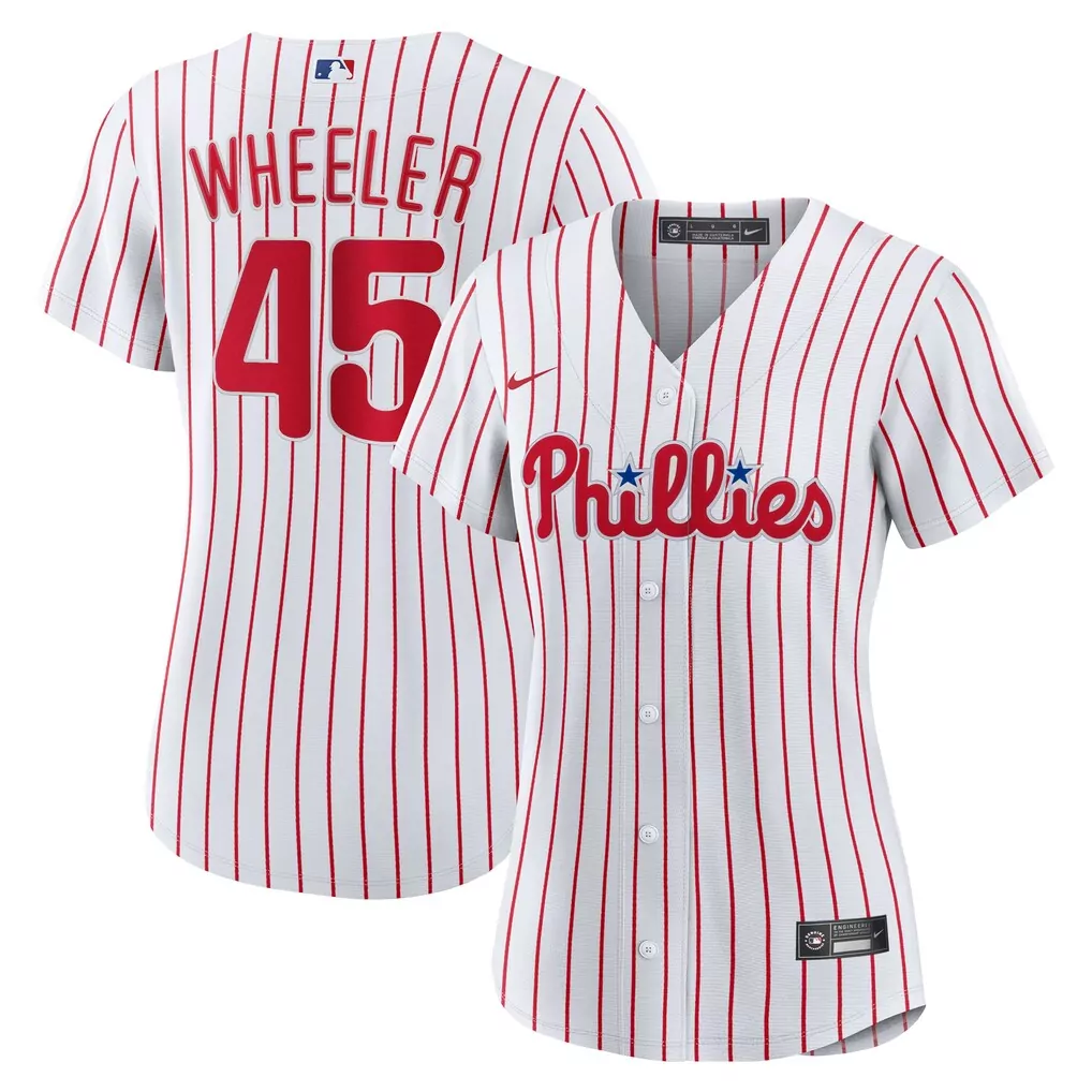 Zack Wheeler Philadelphia Phillies Nike Women's Home Replica Jersey | White Stitched Style | For Men, Women & Youth
