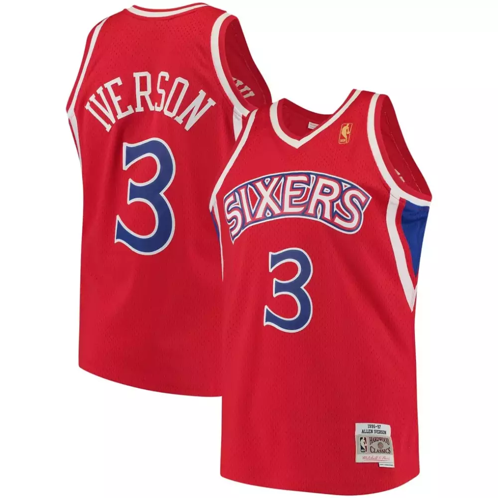 Allen Iverson Hardwood Classics Swingman Jersey | 1996-97 Red Philadelphia 76ers Fan Gear | For Men, Women & Youth