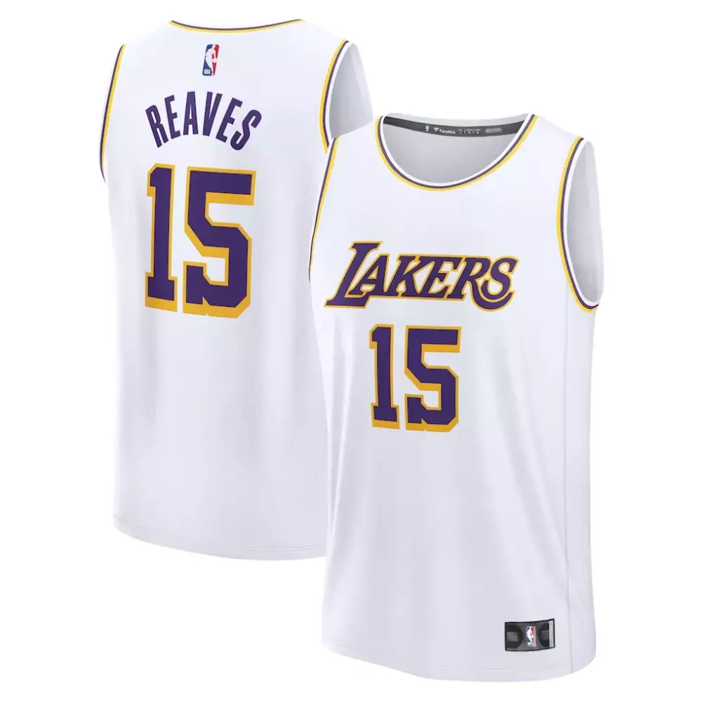 Austin Reaves Lakers Fast Break Replica Jersey | Association Edition White | Fan Gear for Men, Women & Youth