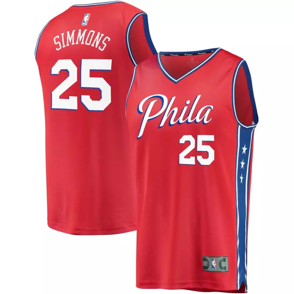 Ben Simmons Philadelphia 76ers Youth Fast Break Replica Jersey | Statement Edition Red | Fan Gear for Men, Women & Youth