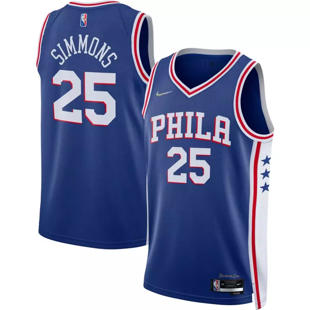 Ben Simmons Philadelphia 76ers Nike Diamond Swingman Jersey | 2021-22 Icon Edition Royal | For Men, Women & Youth