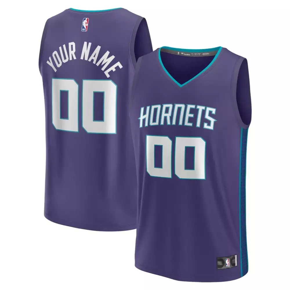 Youth Fast Break Replica Custom Jersey | Charlotte Hornets Statement Edition Purple | Fan Gear for Game Day | For Men, Women & Youth