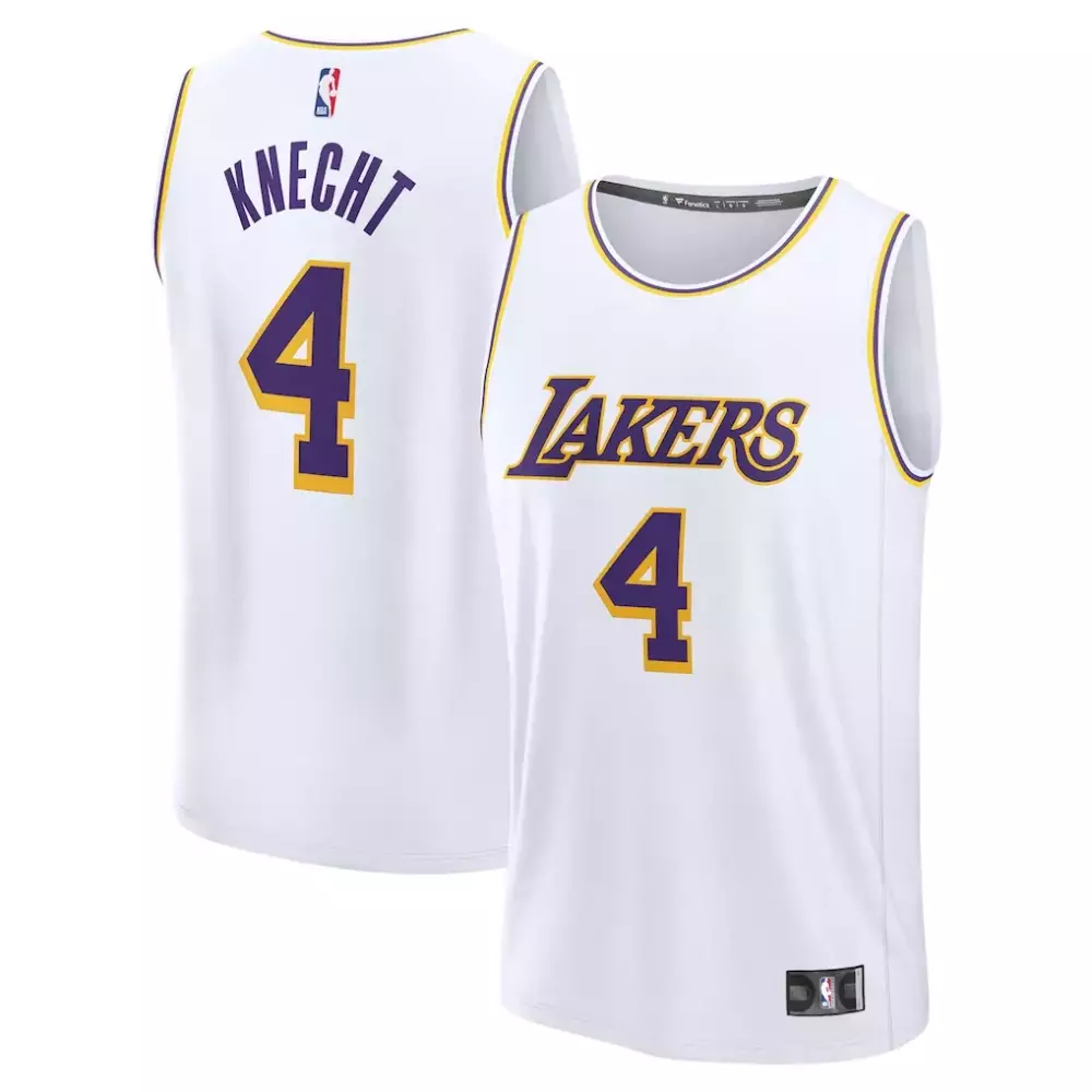 Dalton Knecht Lakers Fast Break Replica Jersey | Association Edition White | Stylish Fan Gear | For Men, Women & Youth