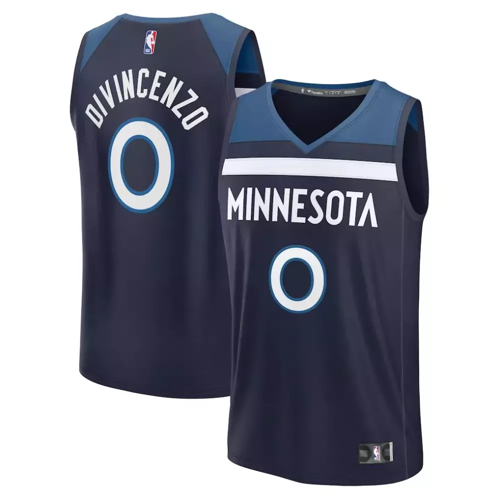 Donte DiVincenzo Minnesota Timberwolves Fanatics Fast Break Replica Jersey | Icon Edition Navy | For Men, Women & Youth