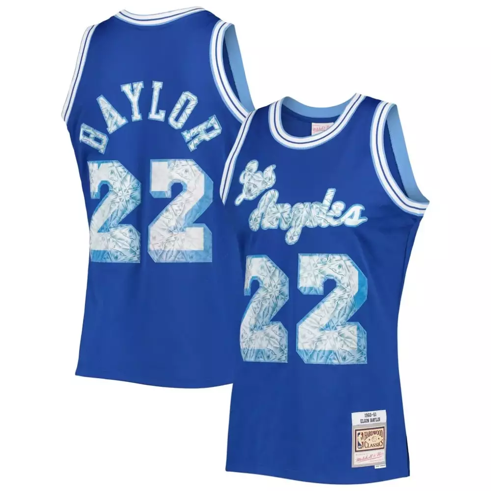 Elgin Baylor Los Angeles Lakers 1996-97 Hardwood Classics NBA 75th Anniversary Jersey | Stitched Fan Gear | For Men, Women & Youth