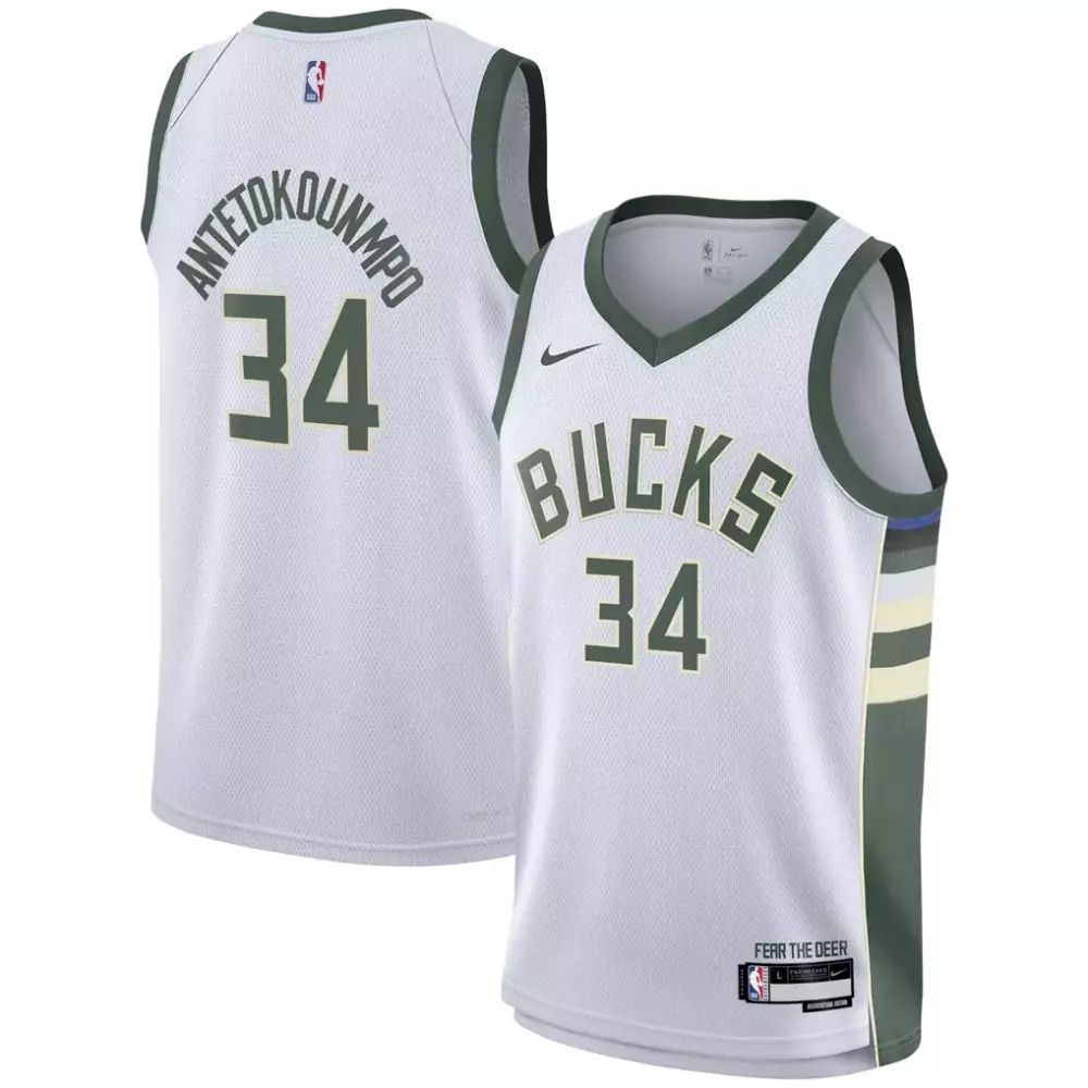 Giannis Antetokounmpo Milwaukee Bucks Nike Youth Swingman Jersey | Association Edition White | Fan Gear for Kids | For Men, Women & Youth