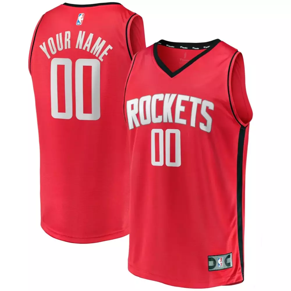 Houston Rockets Fanatics Fast Break Custom Replica Jersey | Icon Edition Red | Stylish Fan Gear | For Men, Women & Youth