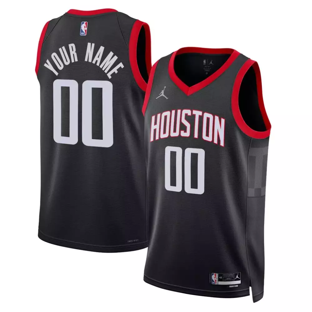 Houston Rockets Jordan Brand Unisex Swingman Custom Jersey | Statement Edition Black | 2022-23 Fan Gear