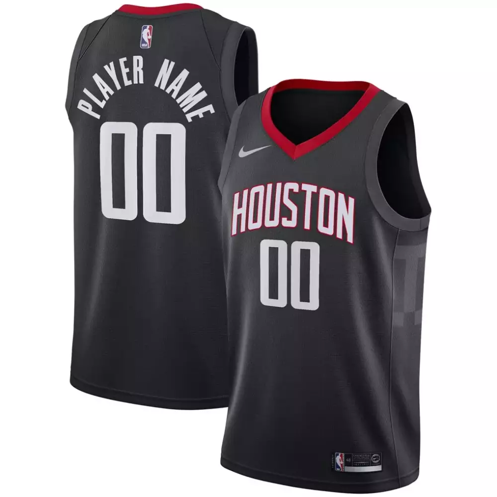 Houston Rockets Nike Swingman Custom Jersey | Black Statement Edition | Unisex Fan Gear