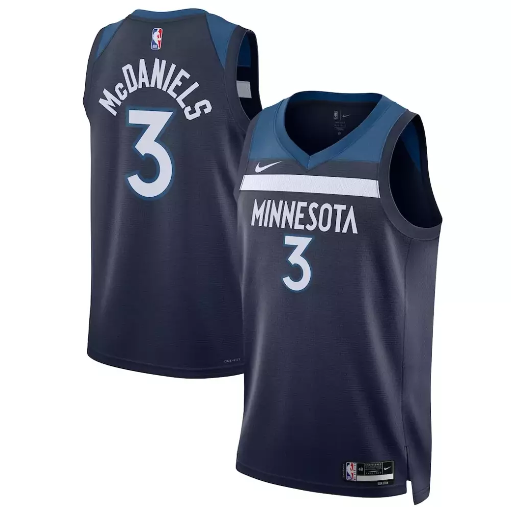 Jaden McDaniels Minnesota Timberwolves Player Jersey | Nike Navy Swingman | Limited Edition Fan Gear for Men, Women & Youth