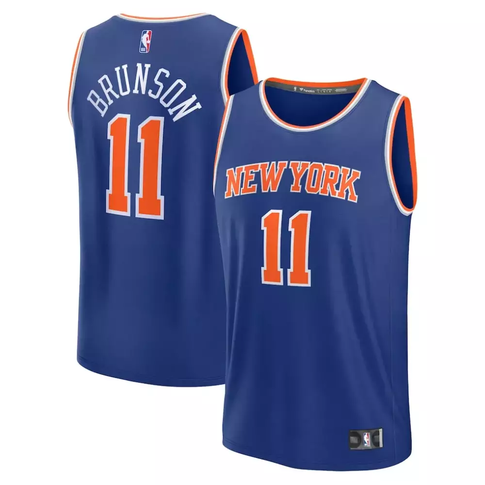 Jalen Brunson New York Knicks Icon Edition Jersey | Fast Break Replica in Blue | Fan Gear for Men, Women & Youth