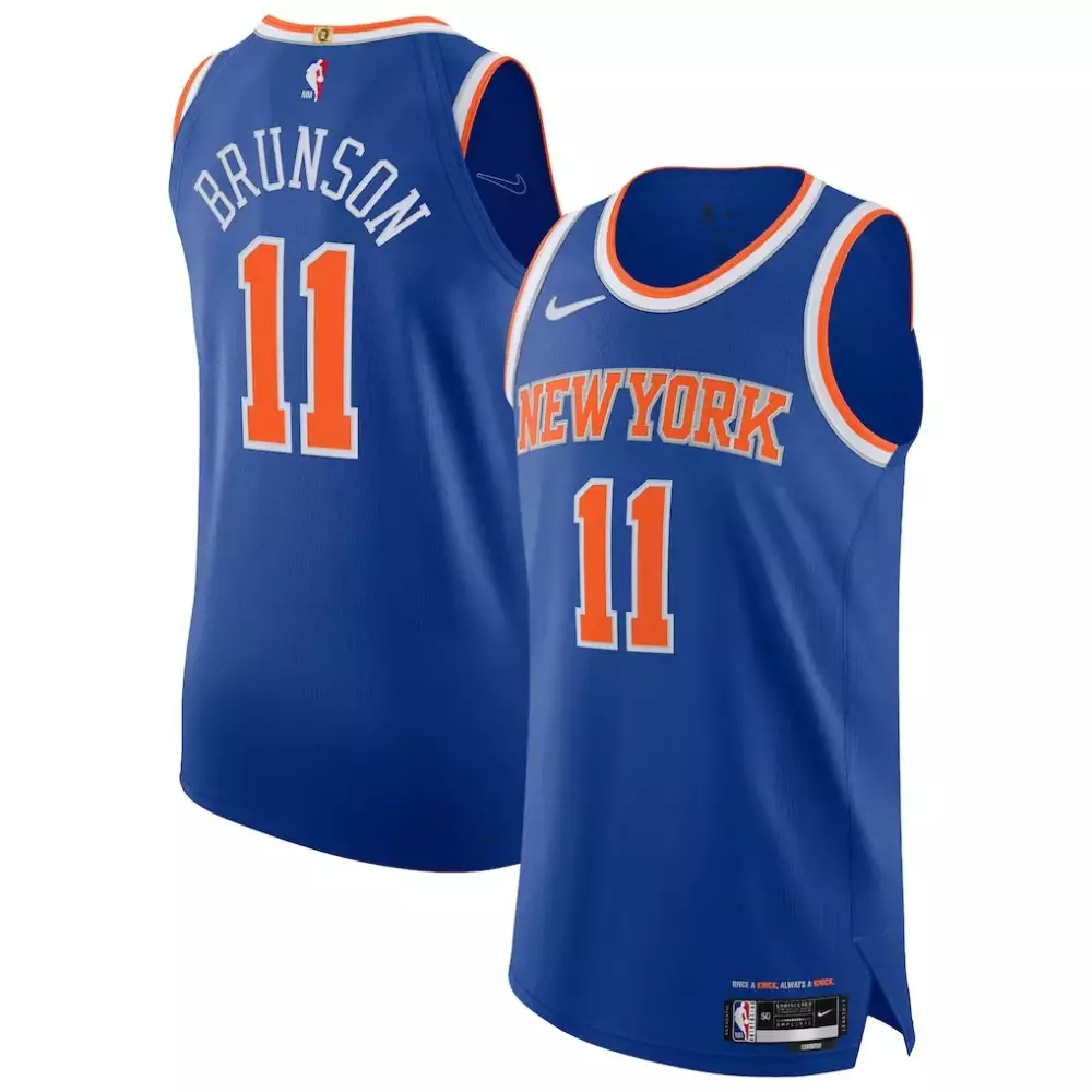 Jalen Brunson New York Knicks Nike Authentic Player Jersey | Icon Edition in Blue | Fan Gear for Men, Women & Youth