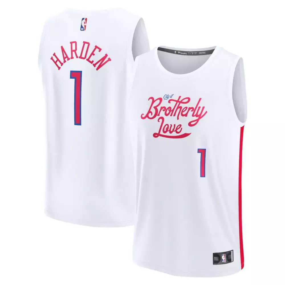 James Harden Philadelphia 76ers Youth Fastbreak Jersey | City Edition White | For Men, Women & Youth