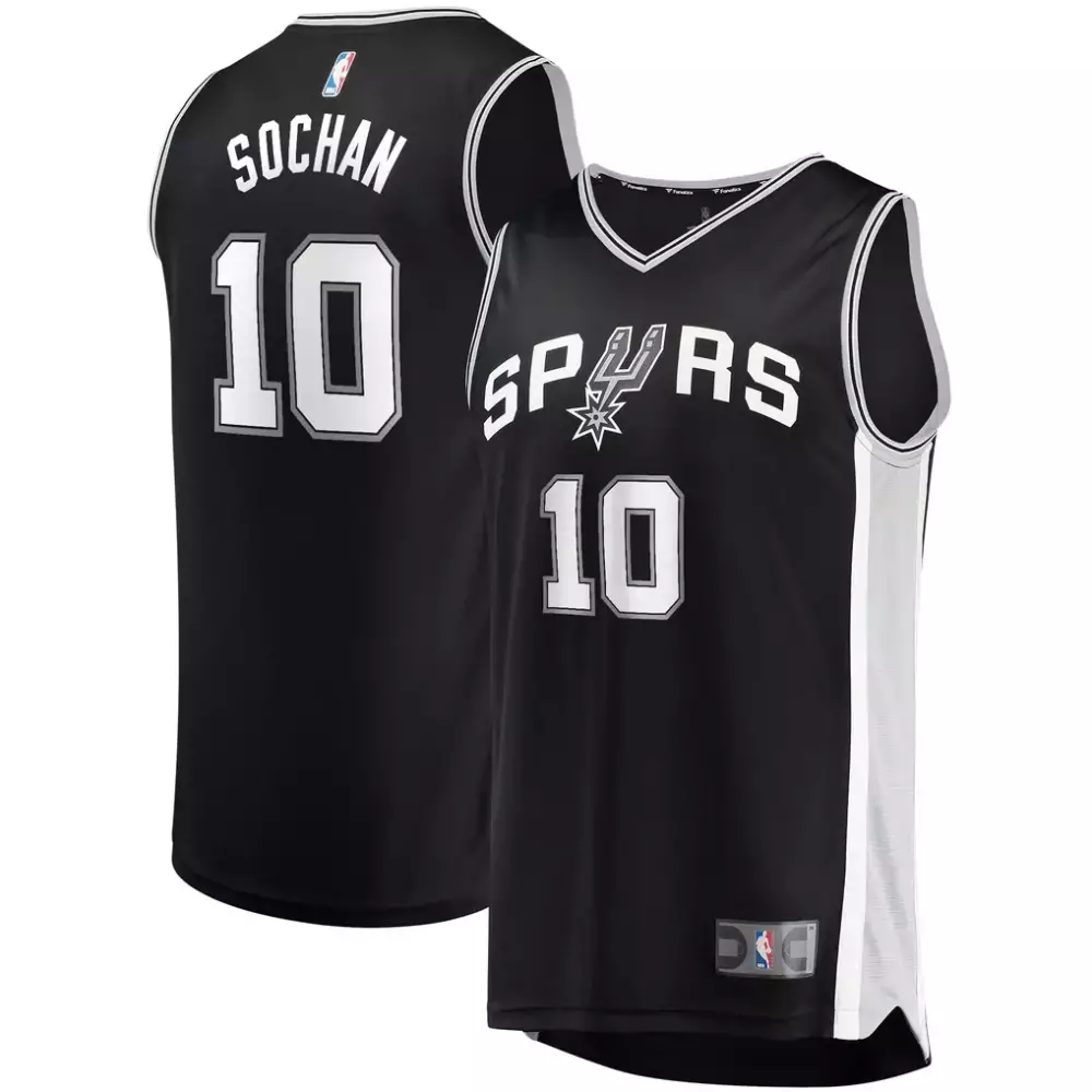 Jeremy Sochan San Antonio Spurs Fast Break Replica Player Jersey | Black Icon Edition | Fan Gear for Men, Women & Youth