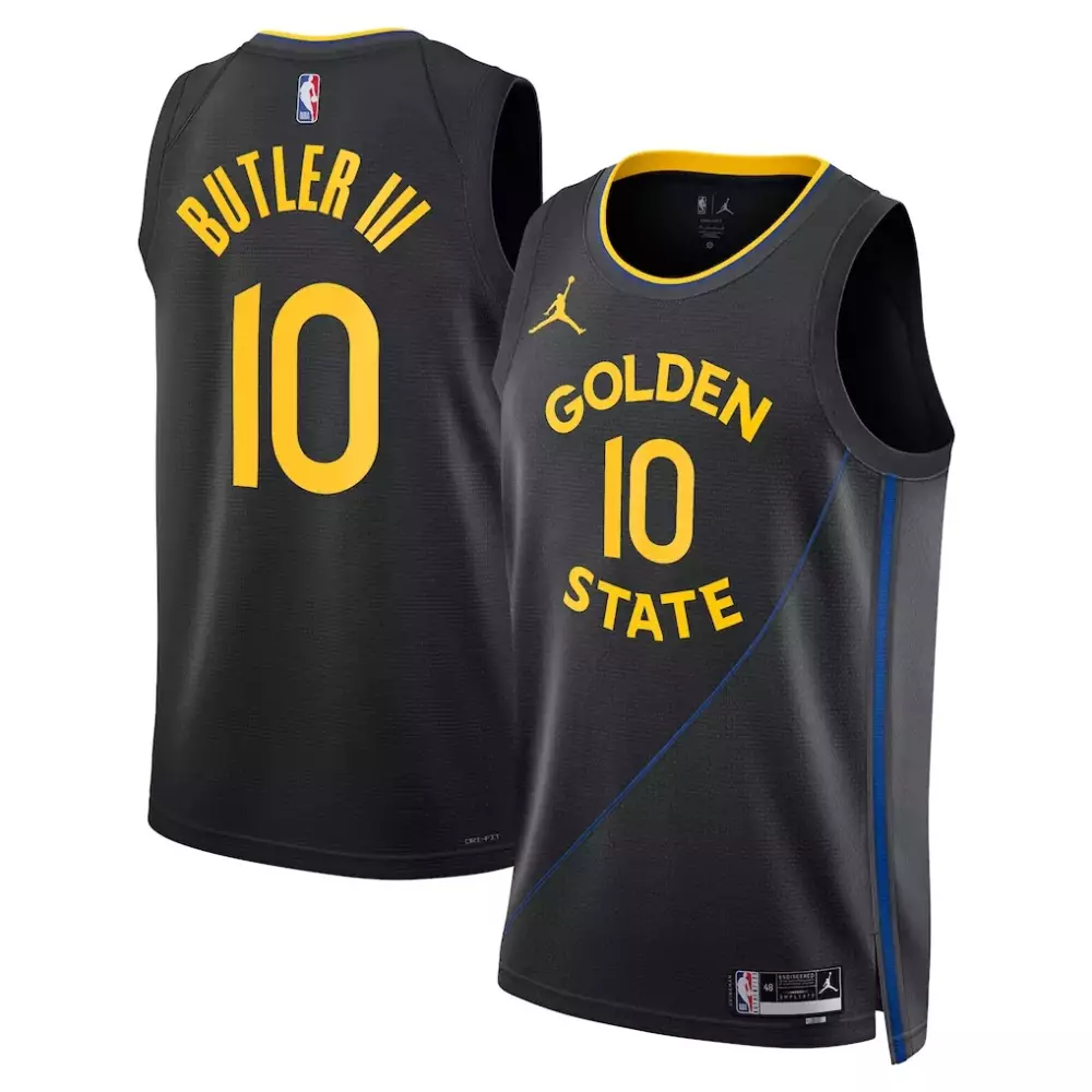 Jimmy Butler Statement Edition Swingman Jersey | Golden State Warriors | Unisex Black Stitched Fan Gear | For Men, Women & Youth